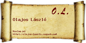 Olajos László névjegykártya