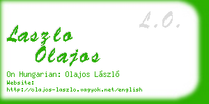laszlo olajos business card